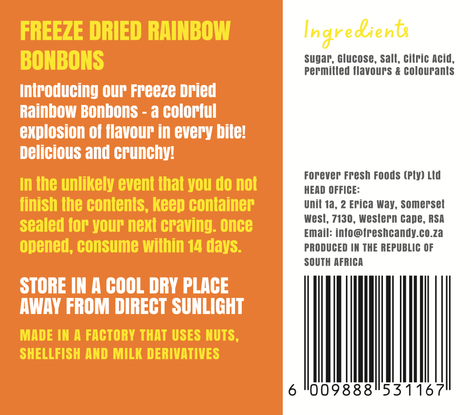 Freeze Dried Rainbow Drops