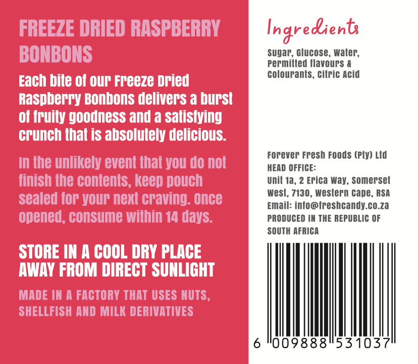 Freeze Dried Raspberry Bonbons