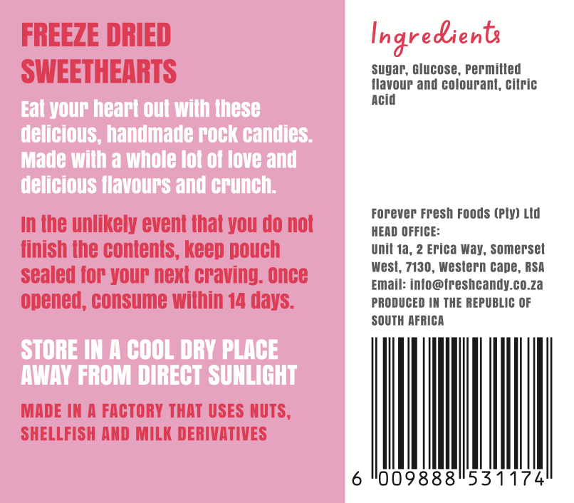 Freeze Dried Sweethearts
